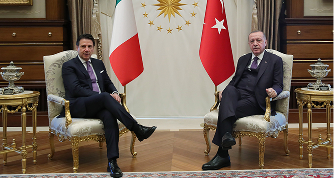 Cumhurbaşkanı Erdoğan, İtalya Başbakanını kabul etti