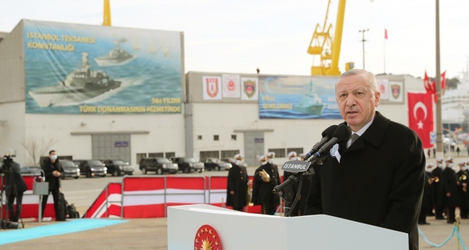 Erdoğan: Kendi savaş gemisini yapan 10 ülke içindeyiz