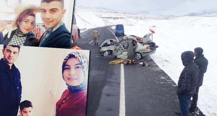 Erzurum’da feci kaza! Çok acı haber… Uzman çavuş, eşi ve oğlu öldü