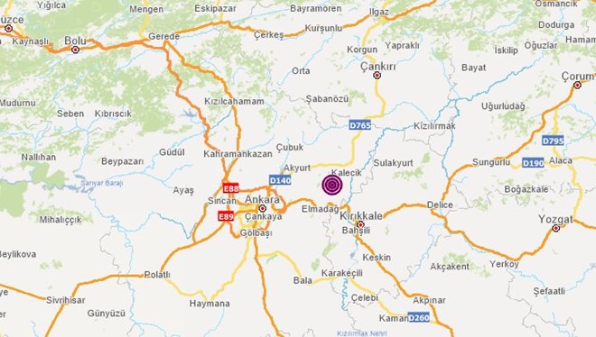 Ankara’da 4,5 büyüklüğünde deprem