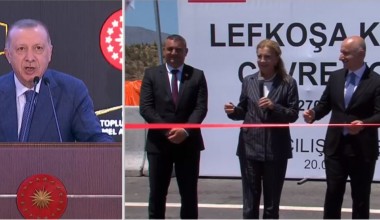Cumhurbaşkanı Erdoğan, Lefkoşa’da toplu açılış ve temel atma törenine katıldı