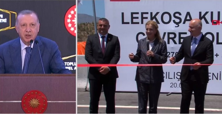 Cumhurbaşkanı Erdoğan, Lefkoşa’da toplu açılış ve temel atma törenine katıldı