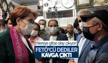Meral Akşener’in Bayburt ziyaretinde vatandaşlarla partililer arasında arbede