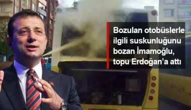 Bozulan otobüslerle ilgili suskunluğunu bozan İmamoğlu, topu Cumhurbaşkanı Erdoğan’a attı